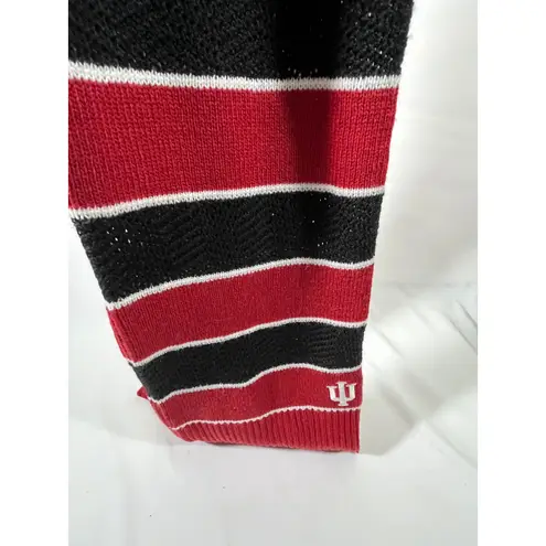 Indiana Hoosiers IU Striped Knit Scarf One Size Fits All Team Red Black White