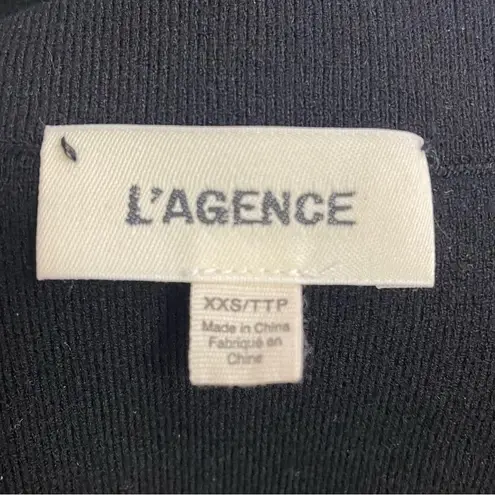 L'Agence L’Agence Felicia Black Knit Off The Shoulder Fitted Bodycon Dress Size XXS