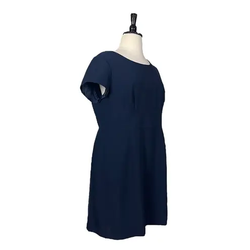 East 5th Sheath Dress Round Neck Short Sleeves Navy Blue Women’s Size 20WP
