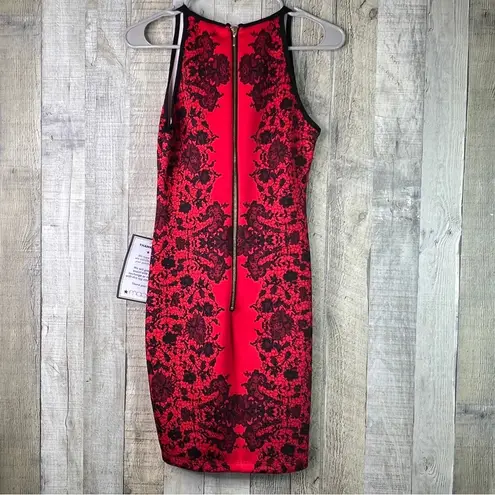 B Darlin B. Darlin Size 7/8 Red Black Halter Racerback Sleeveless Dress w/Back Zipper