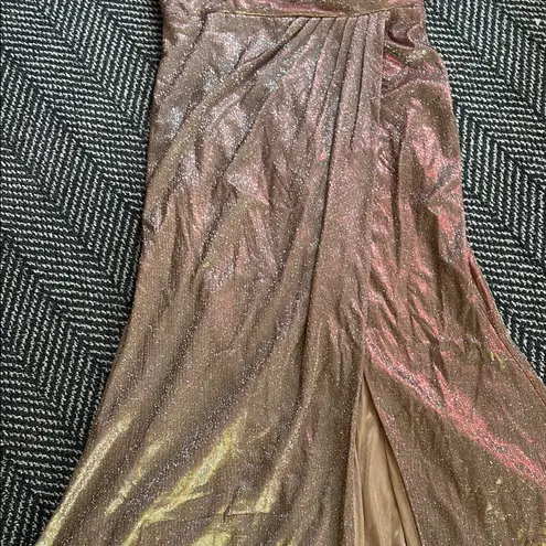 Shimmering Gold and Brown Granzellas Dress Size L