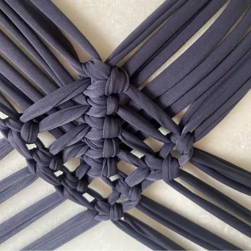 Maaji Women's Deck Reversable Bikini Top Swimsuit, Dark Gray, Size M Gray Size M