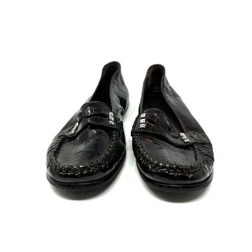 Brighton  size 6 R 8541 dark brown loafers‎ flats