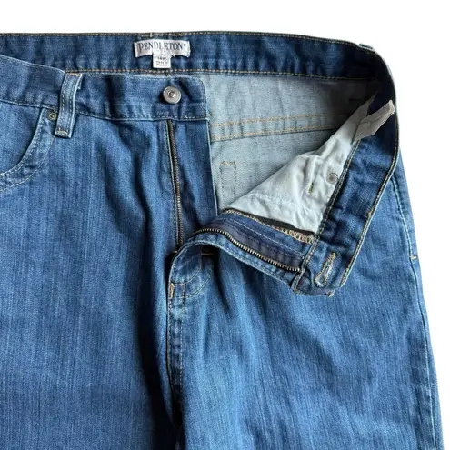 Pendleton denim jeans Blue Plus size 14W Straight leg high rise Vintage 29.5L