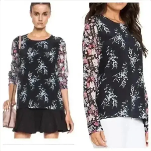 Equipment  femme silk Liam elevated bloom long sleeve floral blouse in size xs