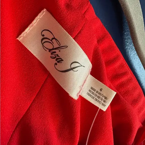Eliza J Red Off-Shoulder Sheath Cocktail Dress size 6