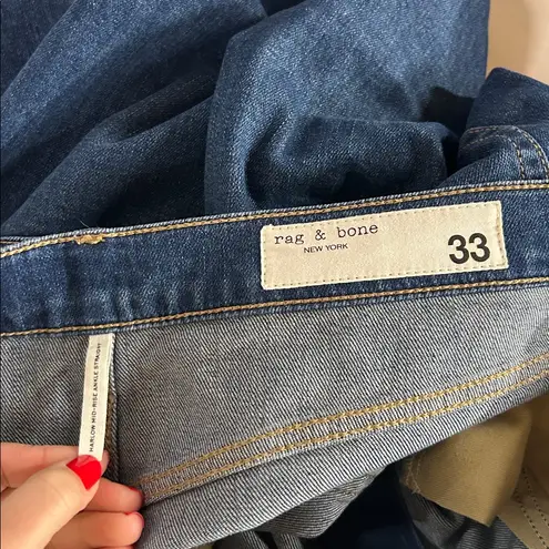 Rag and Bone  Harlow High Rise Straight Leg Ankle Jeans in Nova Size 33