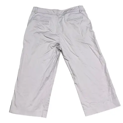 Sandro Sportswear Light Gray Wide Leg Capri Cropped Pants size 10