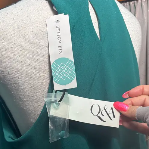 Q&A Elegant Teal Layered Tank style Top