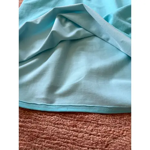 Makadamia Mint Aqua Casual Shift Midi Dress Short Sleeve Size 46 XL NWT Blue
