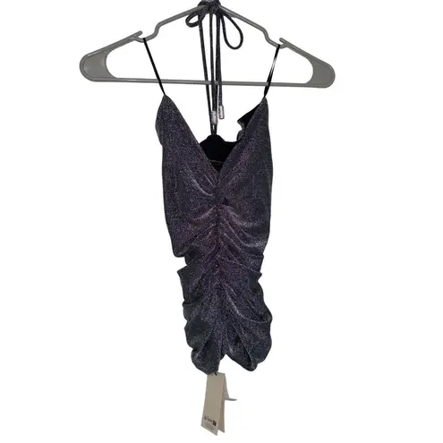 Alexandre Vauthier Halter Top in Silver 34 New Womens Metallic Jersey Size undefined