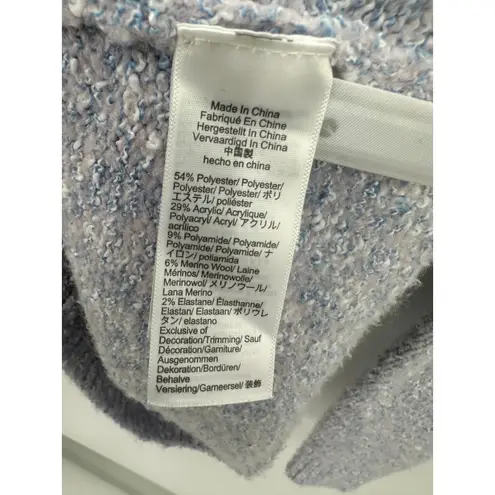 J.Crew  Blue Periwinkle Cardigan Marled Sweater Lady Jacket Women Size L Preppy