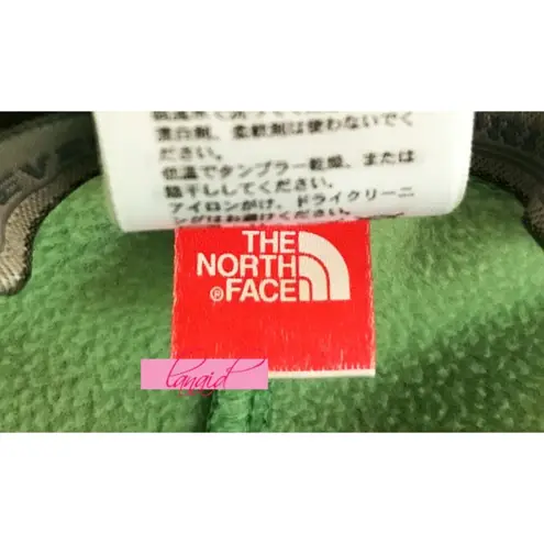 The North Face TKA 100 Full Zip Fleece Jacket Lime Green Fuzzy Teddy Warm Coat