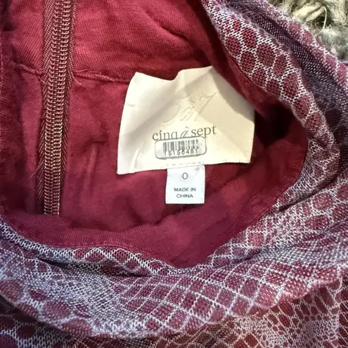 Cinq à Sept Marlene Long Sleeve Mini Dress in Purple, Size US 0