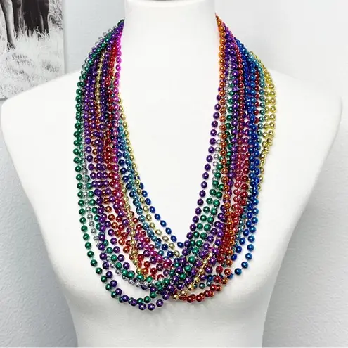 Mardi Gras Fat Tuesday Bead Necklaces Set of 15 Multiple