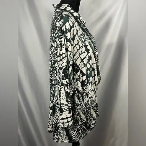 Est. 1946 Women Snake Print Top Blouse 3/4 Sleeve Pullover Faux Wrap Belt 18/20w