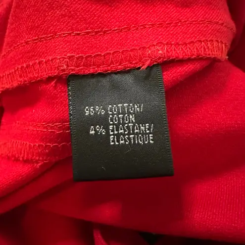 Lafayette 148 red straight knee-length skirt size 16