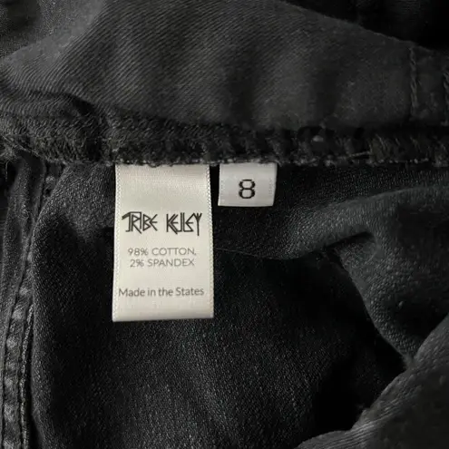 Tribe Kelley Shorts Womens 8 Black Denim Dark Wash Jean Shorts Grunge Streetwear