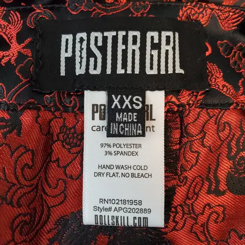 Poster Girl Poster Girl Dragon Fire Pedal Pusher Red Pants. Size: XXS