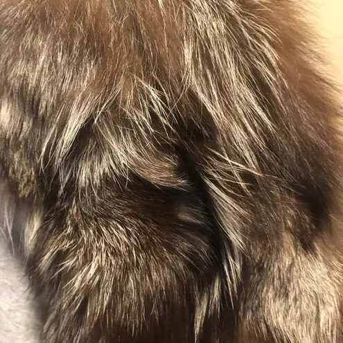 Custom Made Cashmere Angora Fox Fur Embellished Lined Sweater S/M New $895