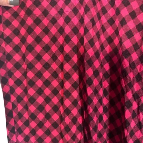 Soma Pink & Black Gingham Plaid Loungewear PJ Bottom Pants Women Sz L