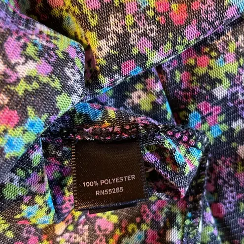 EXPRESS splatter floral wide strap tank top