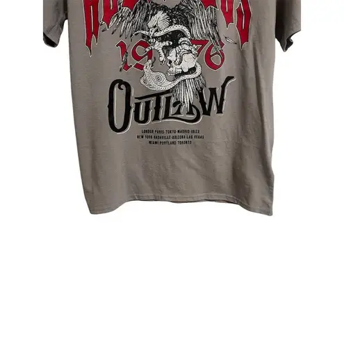 Charlotte Russe  Tee Shirt Womens S Gray Reckless Moonlight Tour Outlaw Tee NEW