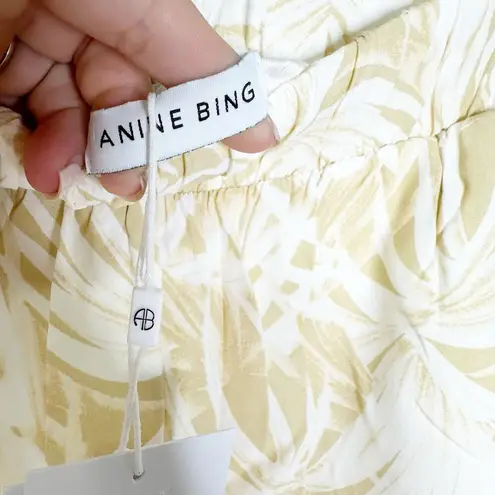 ANINE BING Womens Candice Woven Shorts Loose Fit High Rise Tropical Yellow XS