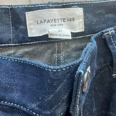 NWOT Lafayette 148 New York Postcards Laser Print York Denim Jeans 27