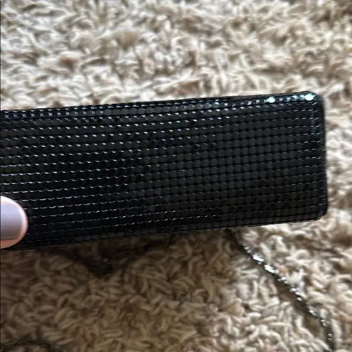 Sleek Black Textured Clutch with Wristlet