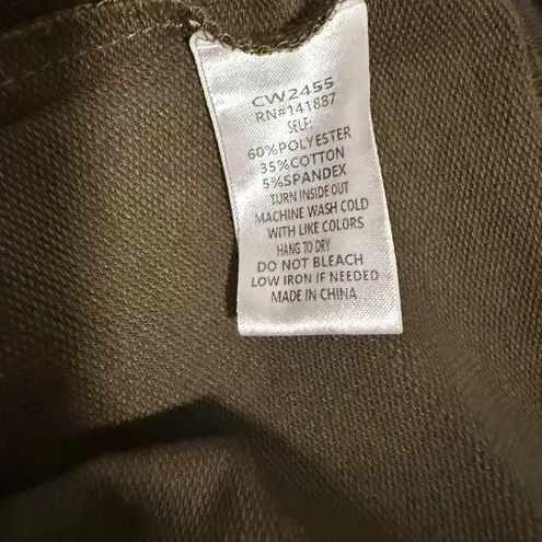 TCEC Green and Brown Puff Sleeve Boxy Sweatshirt