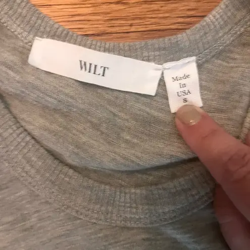 Wilt Easy Shell Slanted Cotton Tank – Asphalt Size Small Gray