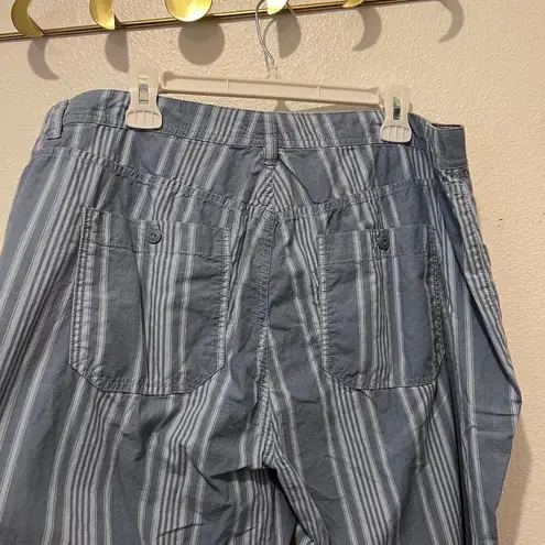 Tommy Hilfiger  Blue Cotton Vertical Striped Wide Leg Summer Pants 20