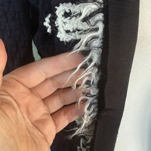 Rebecca Taylor Wool Blend Fringe Detail Cropped Jacket - Flawed