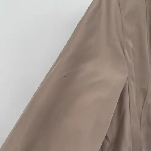 White Stag Beige Tan Zip Jacket Houndstooth Trim Size Large Preppy