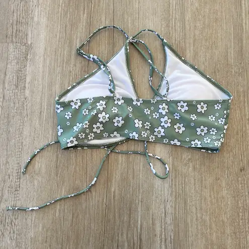 Womens Green Floral Bikini