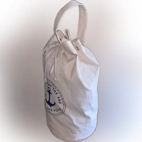 Knitting Crochet Project Beach Pool Bag Cotton Drawstring Duffle Sling Shoulder - Image 2