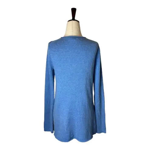 Calypso St. Barth  Sweater Women Small Blue Knit Cashmere V Neck Pullover Tunic