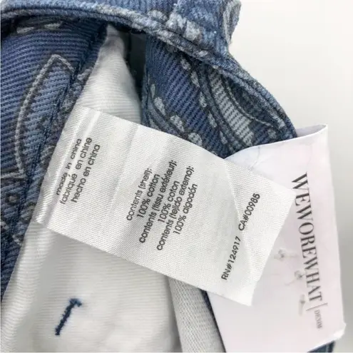 We Wore What The Icon Jean in Paisley Night Sky Size 27 Mid Rise Straight Leg NEW