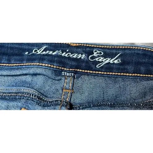 American Eagle Blue Jeans Womens 2 Short Dark Wash Skinny Fit Casual Everyday