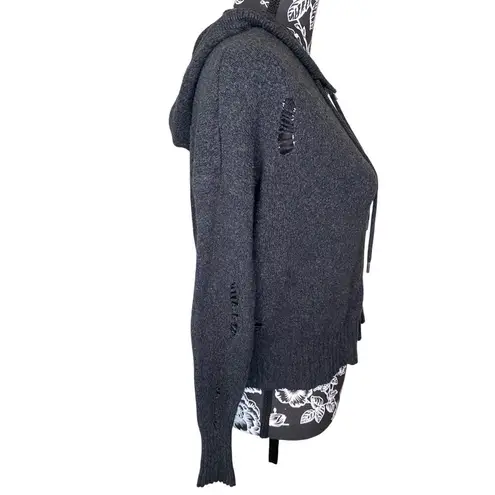 American Eagle  Distressed Ripped Cropped Hoodie Zombie Destroyed Sweatshirt