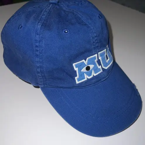 Disney  Parks Pixar Monsters University MU Stitched Blue Baseball Hat Cap Adult