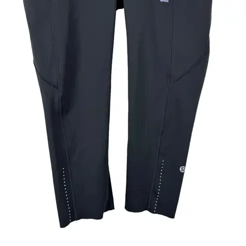 Lululemon  X Peloton Fast & Free Crop Leggings II Nulux 19" W6AS5S Black Size 6