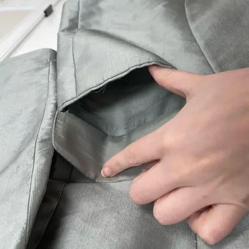 Valerie Stevens Vintage 90s Metallic Silver Two Piece Suit RARE Women’s Size 4