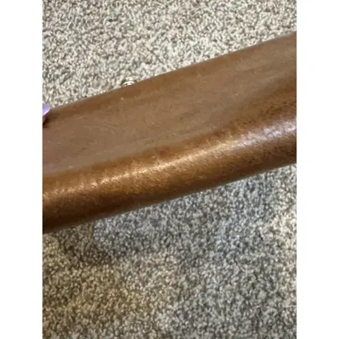 Vintage Women's Designer HOBO Clutch Wallet Brown Tan Leather Magnetic