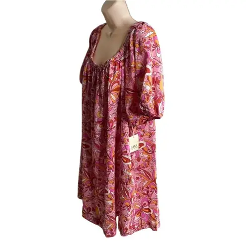 ana Womens Mini Off the Shoulders Floral Dress Pink Plus Size 3x New c