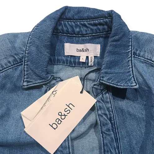 Ba&sh Combinaison Frida Denim Jumpsuit, Blue Size L New with Tag Retail $345.00