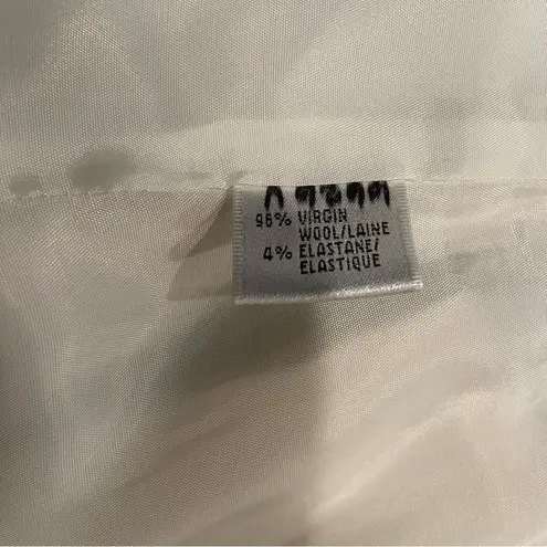 Lafayette 148  Off White Cream Wool Power Suit Pant Blazer Set Size 12 & 14 - Image 12