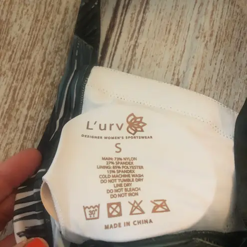 L’urv Designer Women’s Sportswear Palm Leaf Print Sports Bra Size Small