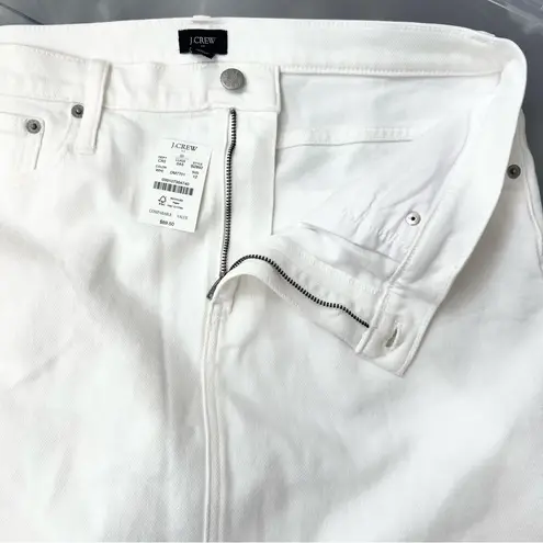 J.Crew  Factory White Denim Mini Skirt Size 12 NWT